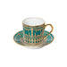 Haviland Tiara Coffee Cup and Saucer - Peacock Blue Gold