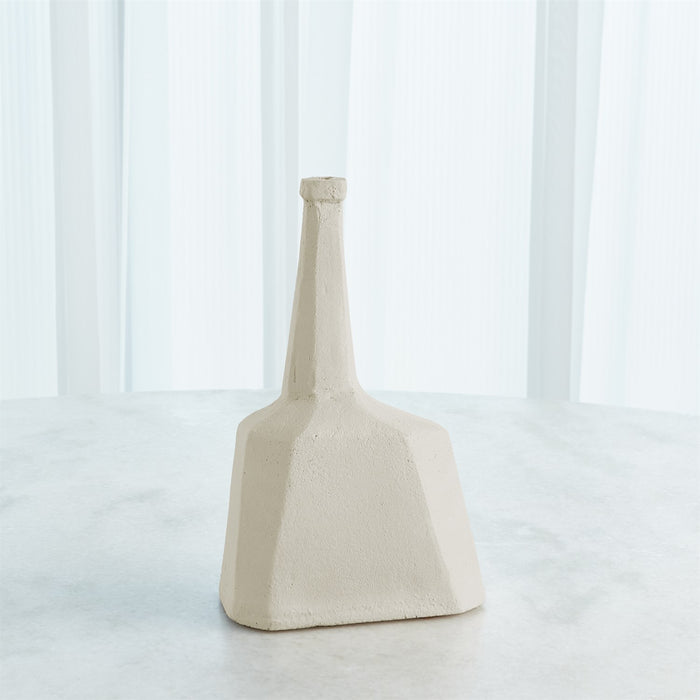 Global Views Sculpted Bottle - White