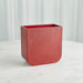 Global Views Radius Edge Leather Desk Accessories - Deep Red