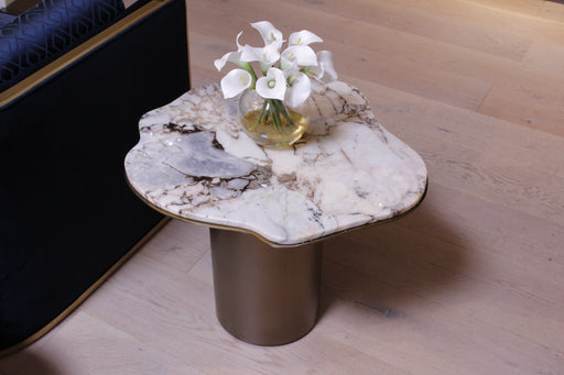 Eichholtz Shapiro Side Table Marble Top Floor Sample