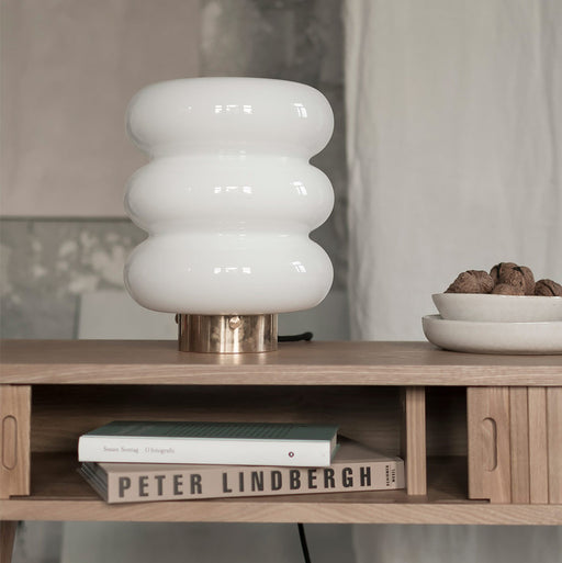 BOBO Intriguing Objects by Hooker Furniture Handblown Polish Bibe Opaline Glass Table Lamp