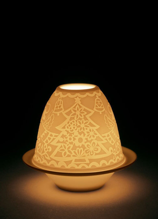 Lladro Borders Christmas Lithophane With Plate