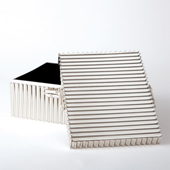 Global Views Corrugated Bamboo Box-Nickel