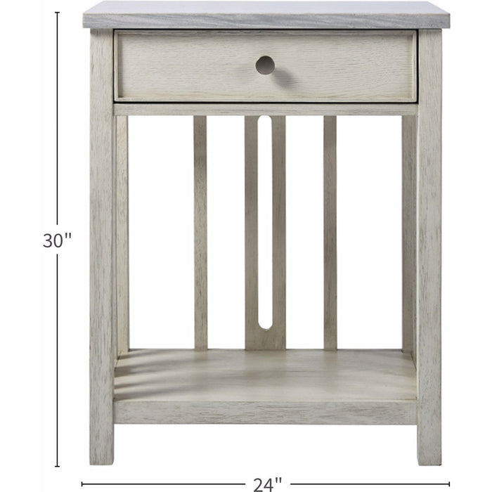 Universal Furniture Coastal Living Bedside Table with Stone Top