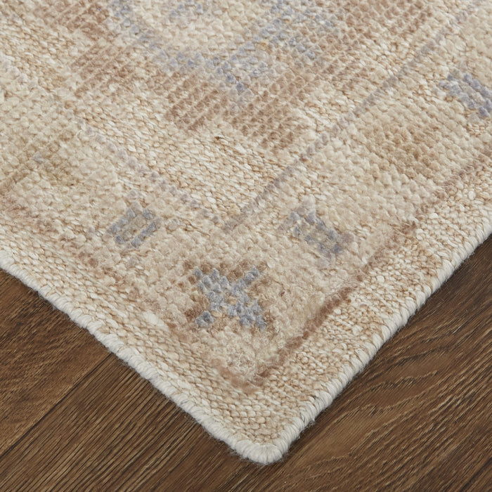 Feizy Wendover 6862F Rug in Tan / Blue