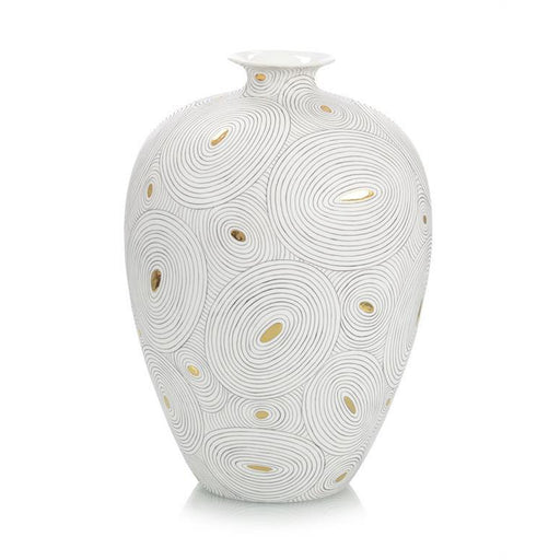 John Richard White Porcelain Vase With Gold