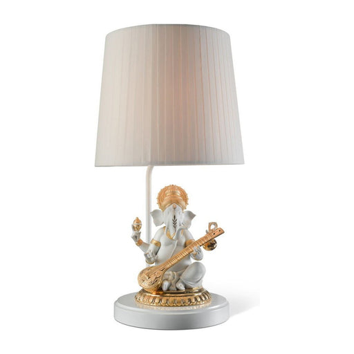 Lladro Veena Ganesha Table Lamp Golden Luster US