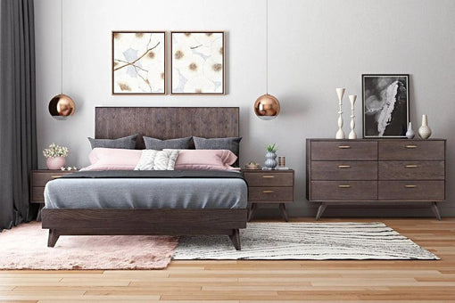 TOV Loft Wooden Nightstand & Bed