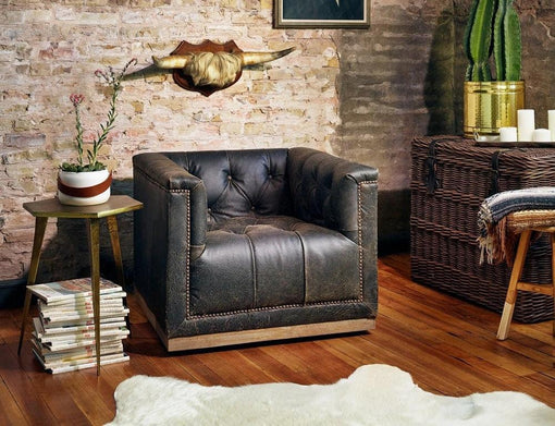 Four Hands Maxx Swivel Chair Manor Grey