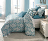 Michael Amini Tucson 9pc Queen Comforter Set Turquoise