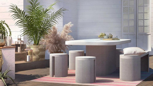 TOV Wave Concrete Stool