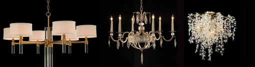 John Richard Glass Rod Six-Light Chandelier