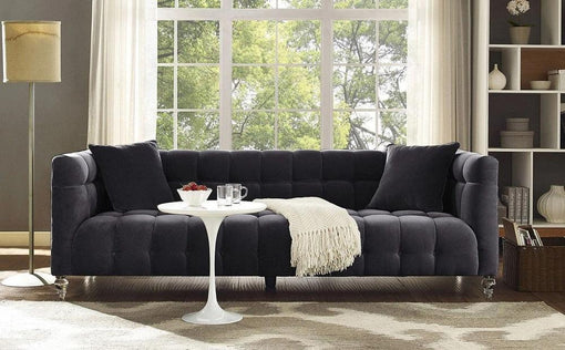 TOV Bea Velvet Sofa Grey