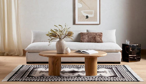 Four Hands Grant Armless Sofa 94in Ashby Oatmeal