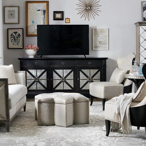 Hooker Furniture Living Room Sanctuary Star of the Show Ottoman