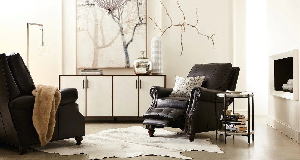 Hooker Furniture Living Room Winslow Recliner Chair Dark Brown