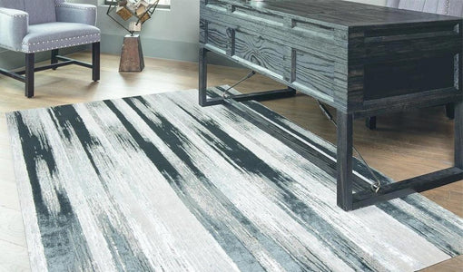 Feizy Micah 3338F In Black-Silver 1'6x1'6In Square
