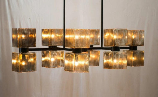Four Hands Ava Linear Chandelier Antiqued Iron