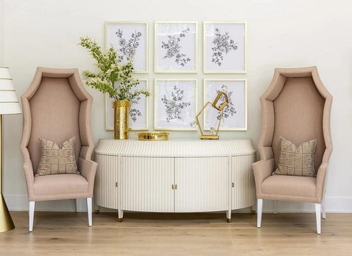 Global Views Floral Sketch Collection Framed Art 1.0