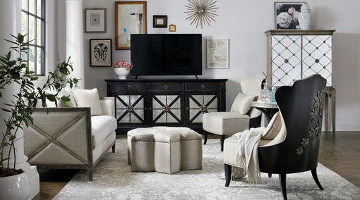 Hooker Furniture Living Room Sanctuary Star of the Show Ottoman