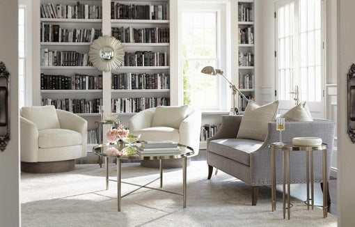 Bernhardt Allure Metal Oval Cocktail Table