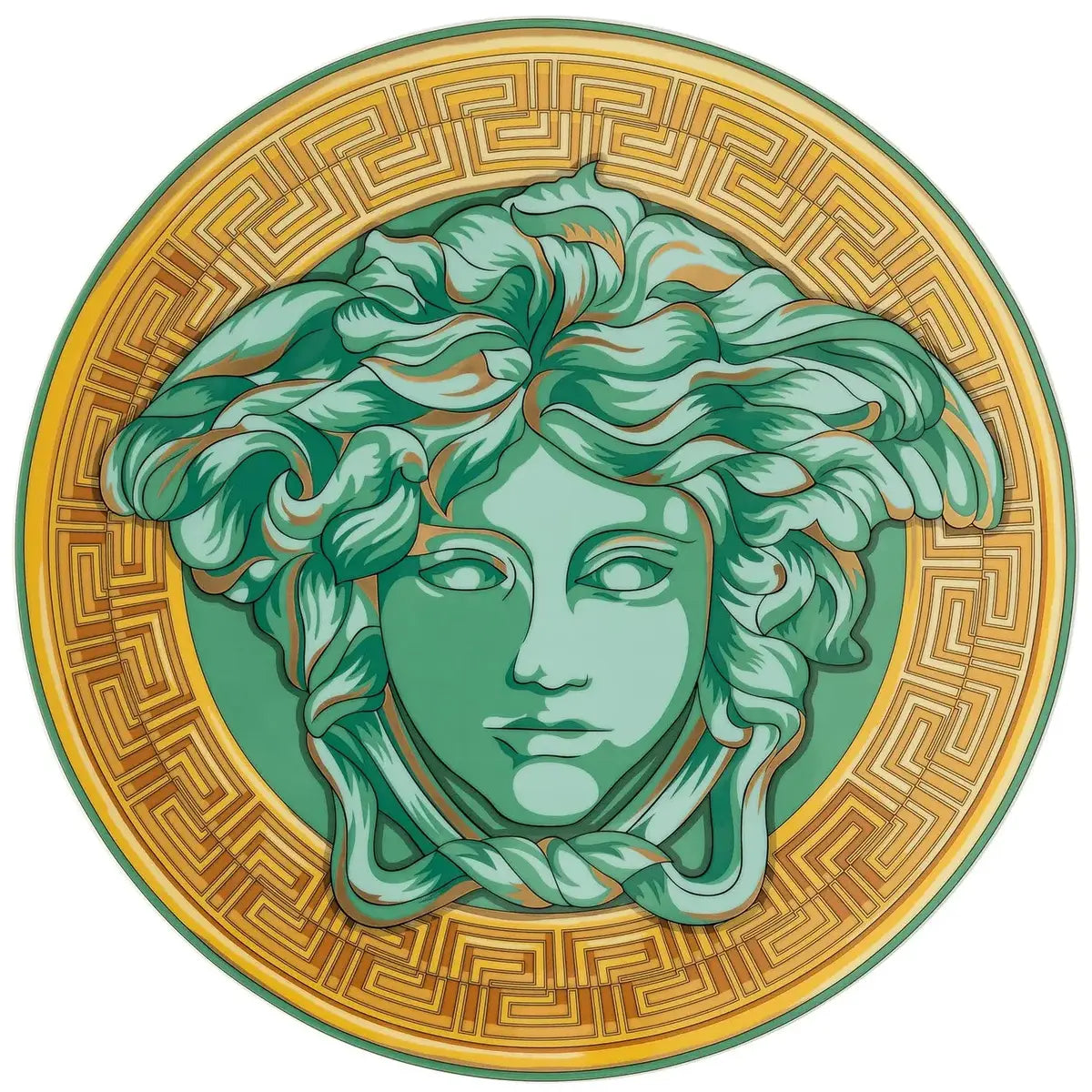 Versace Dinnerware Medusa Amplified Green Coin Collection