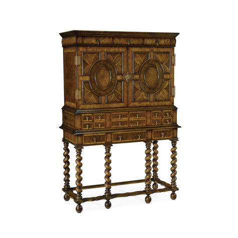 Jonathan Charles William & Mary Walnut & Oyster Drink Cabinet ( 492582-WAL )