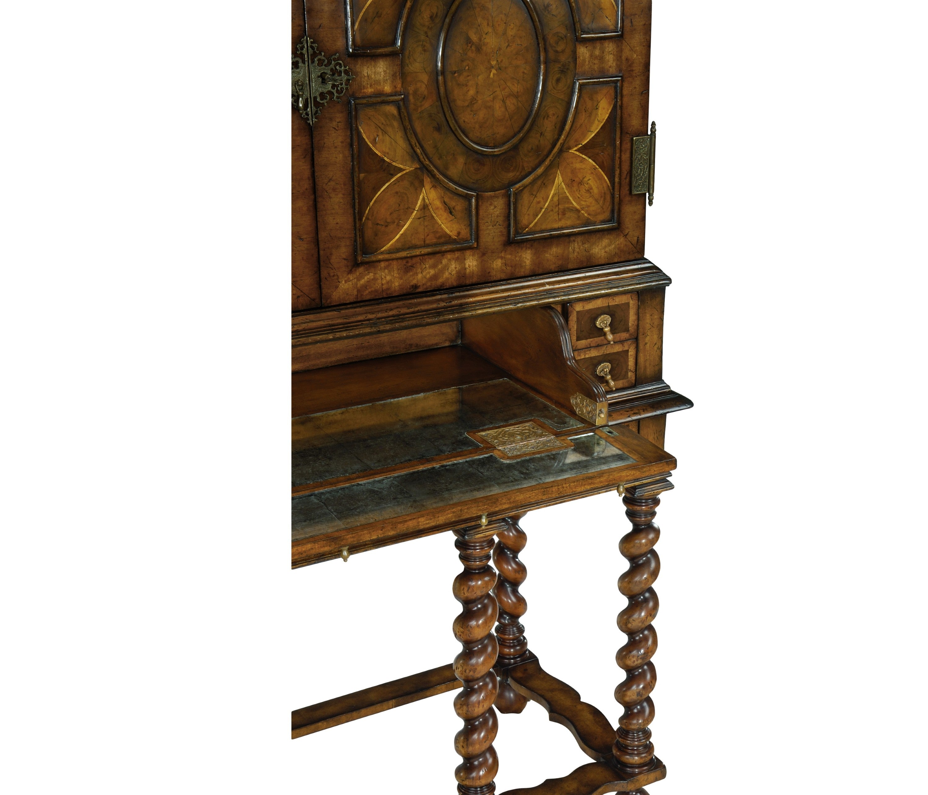 Jonathan Charles William & Mary Walnut & Oyster Drink Cabinet ( 492582-WAL )