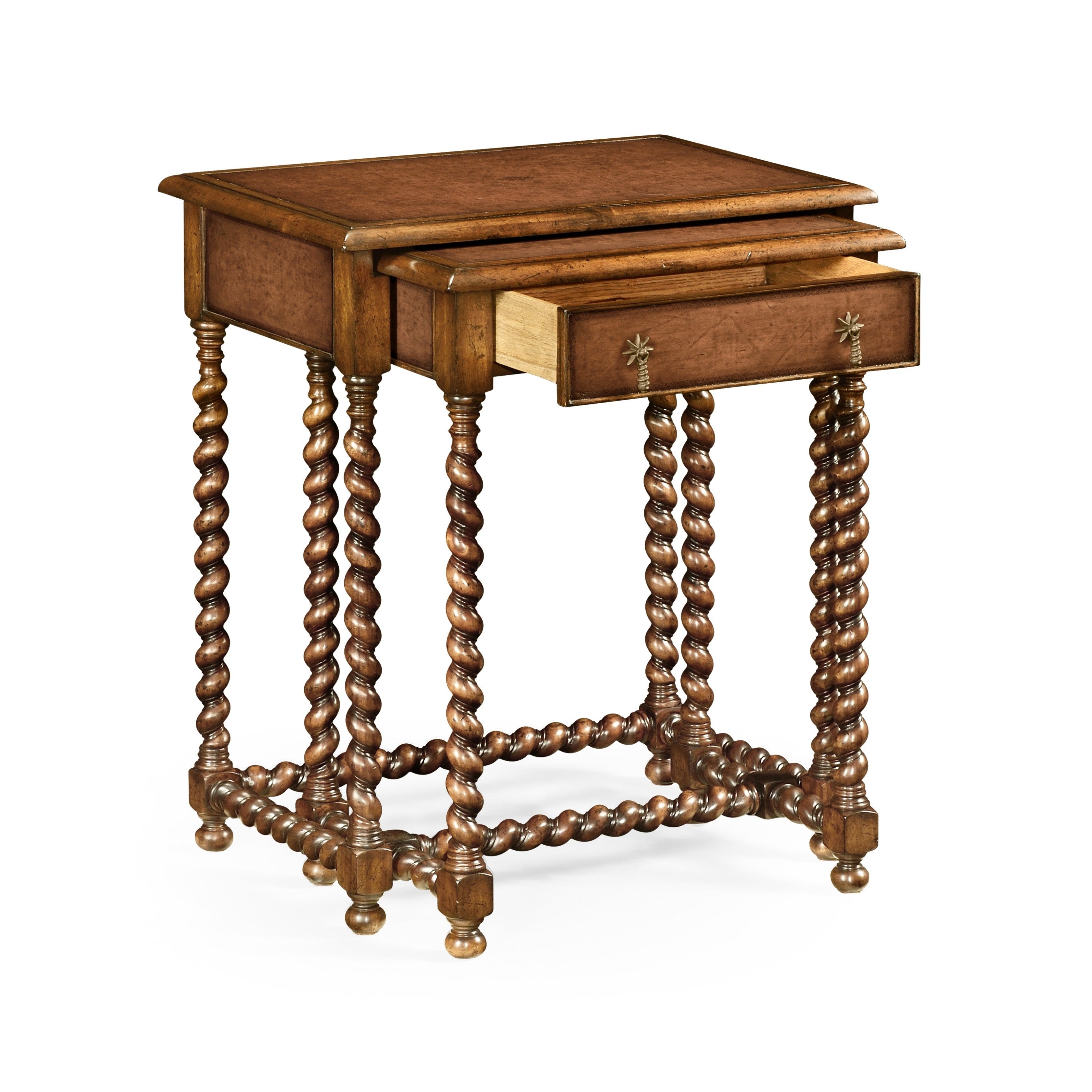 Jonathan Charles Pair of Nesting Walnut Tables ( 492027-WAL )