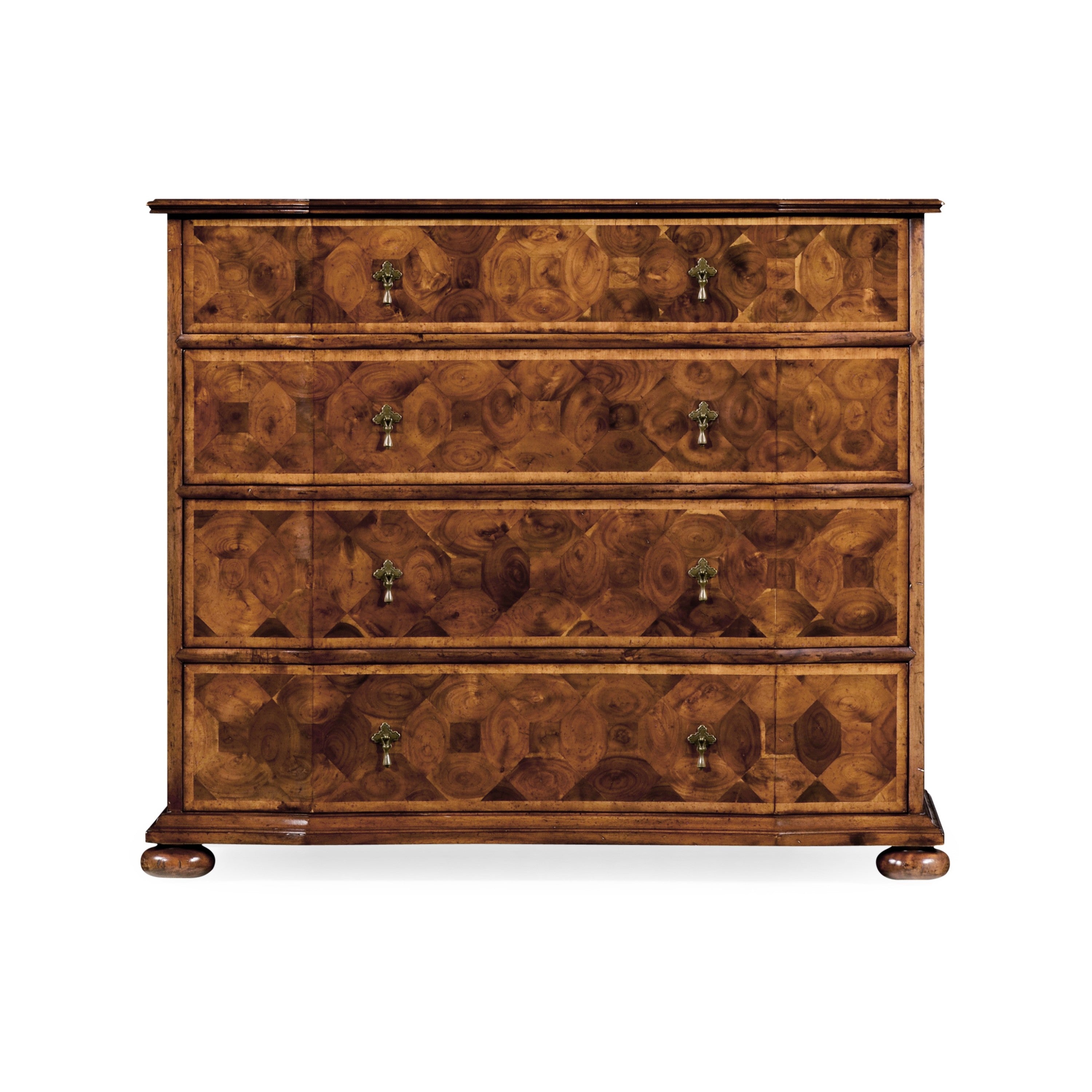 Jonathan Charles Oyster Veneer Large Chest of Drawers ( 492090-WAL )