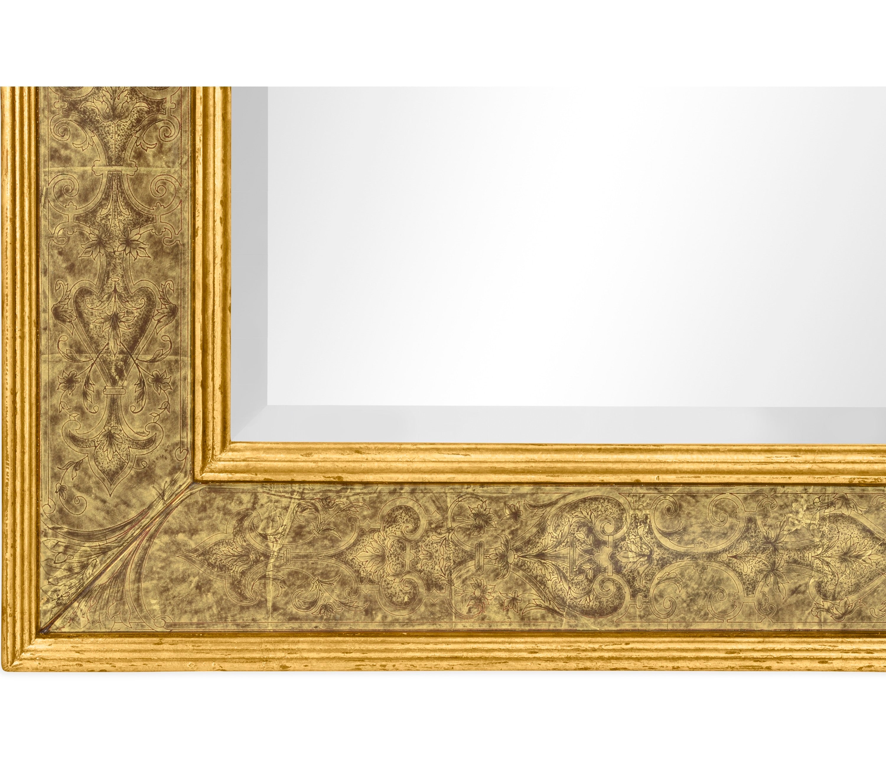 Jonathan Charles William & Mary Eglomise Gilded Mirror ( 492092-GEG-GPM )