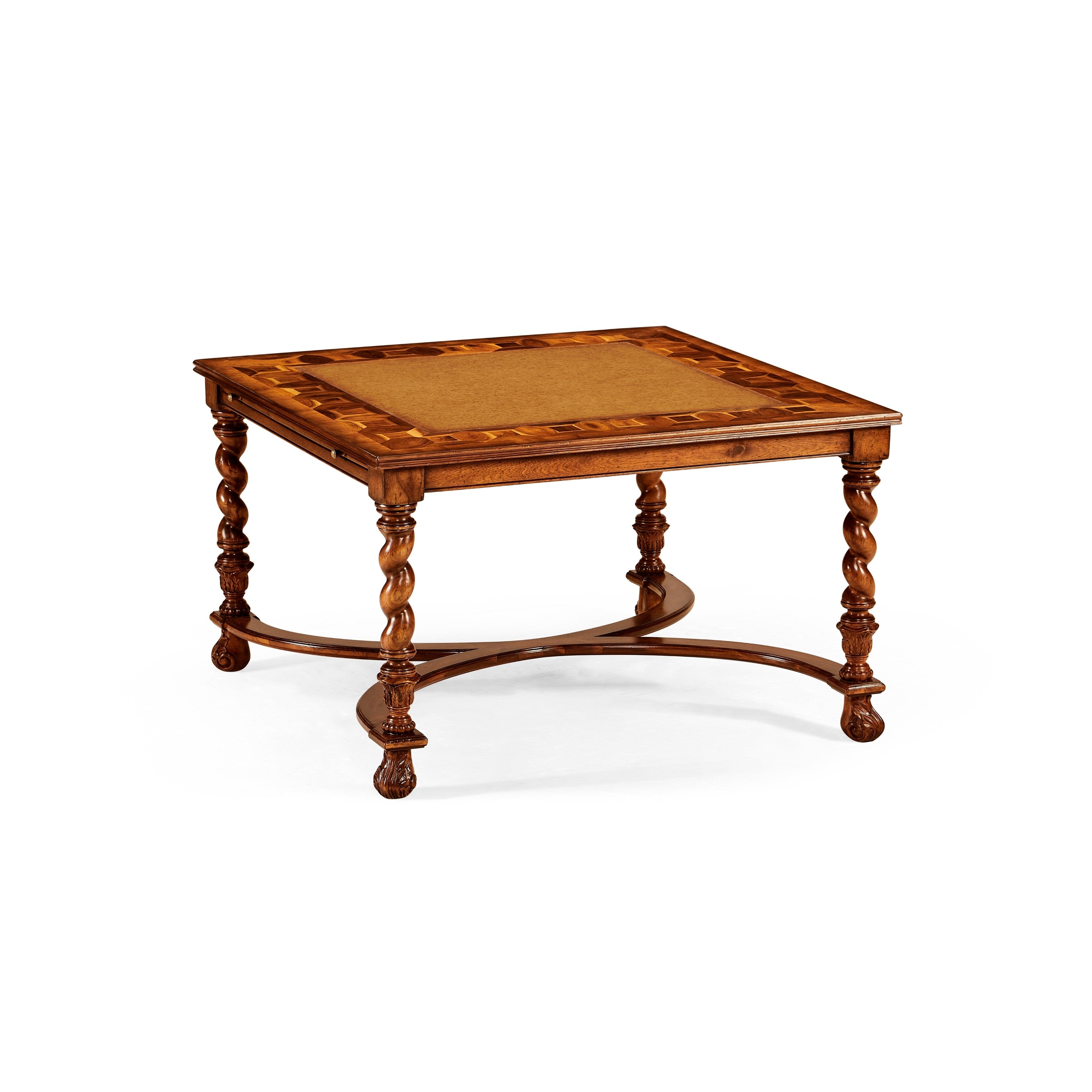 Jonathan Charles Square Oyster Coffee Table w/ Slides ( 492098-WAL )