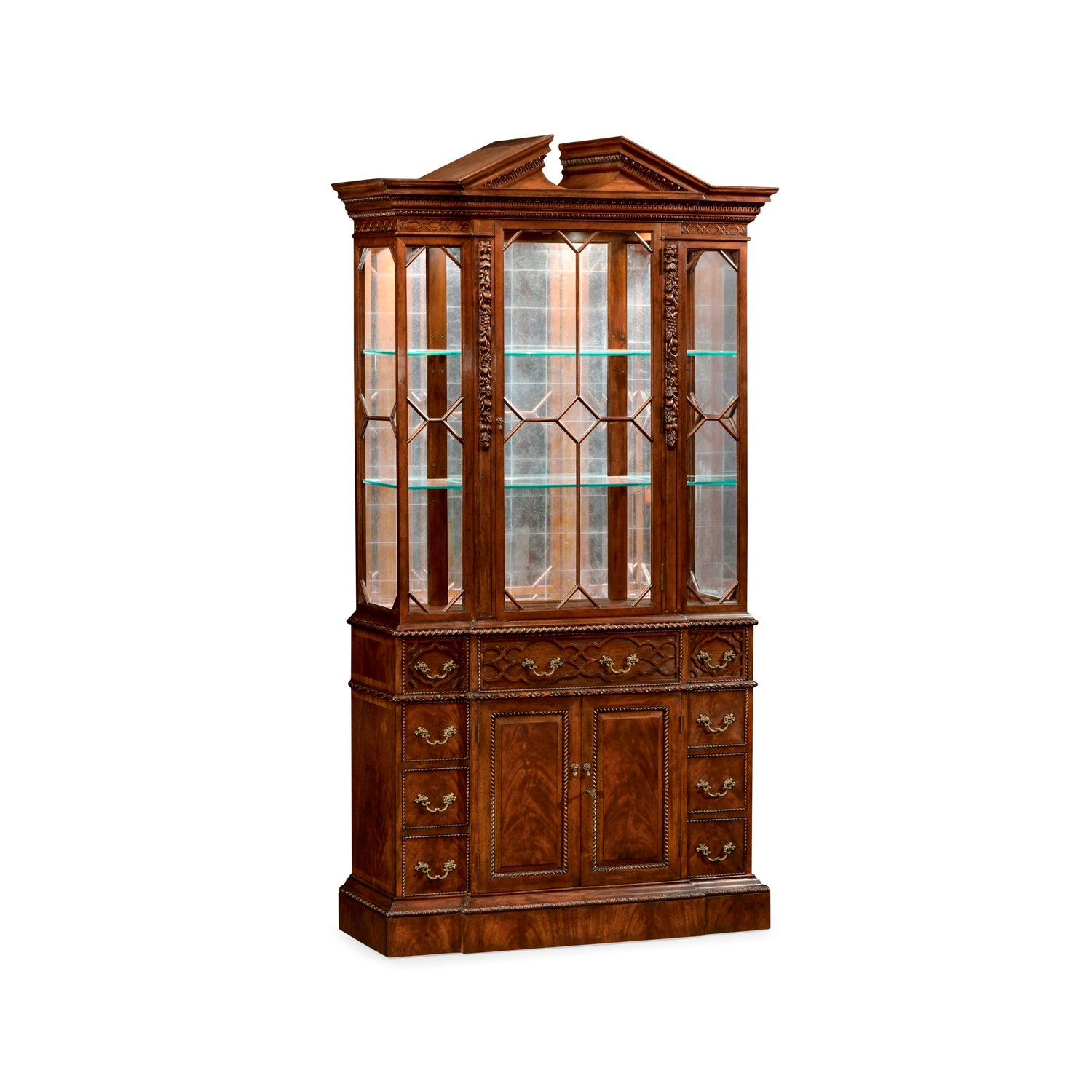 Jonathan Charles Neo-Classical Mahogany China Cabinet ( 492250-MAH )