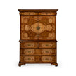 Jonathan Charles Light Walnut & Seaweed Escritoire Cabinet ( 492252-WLL )