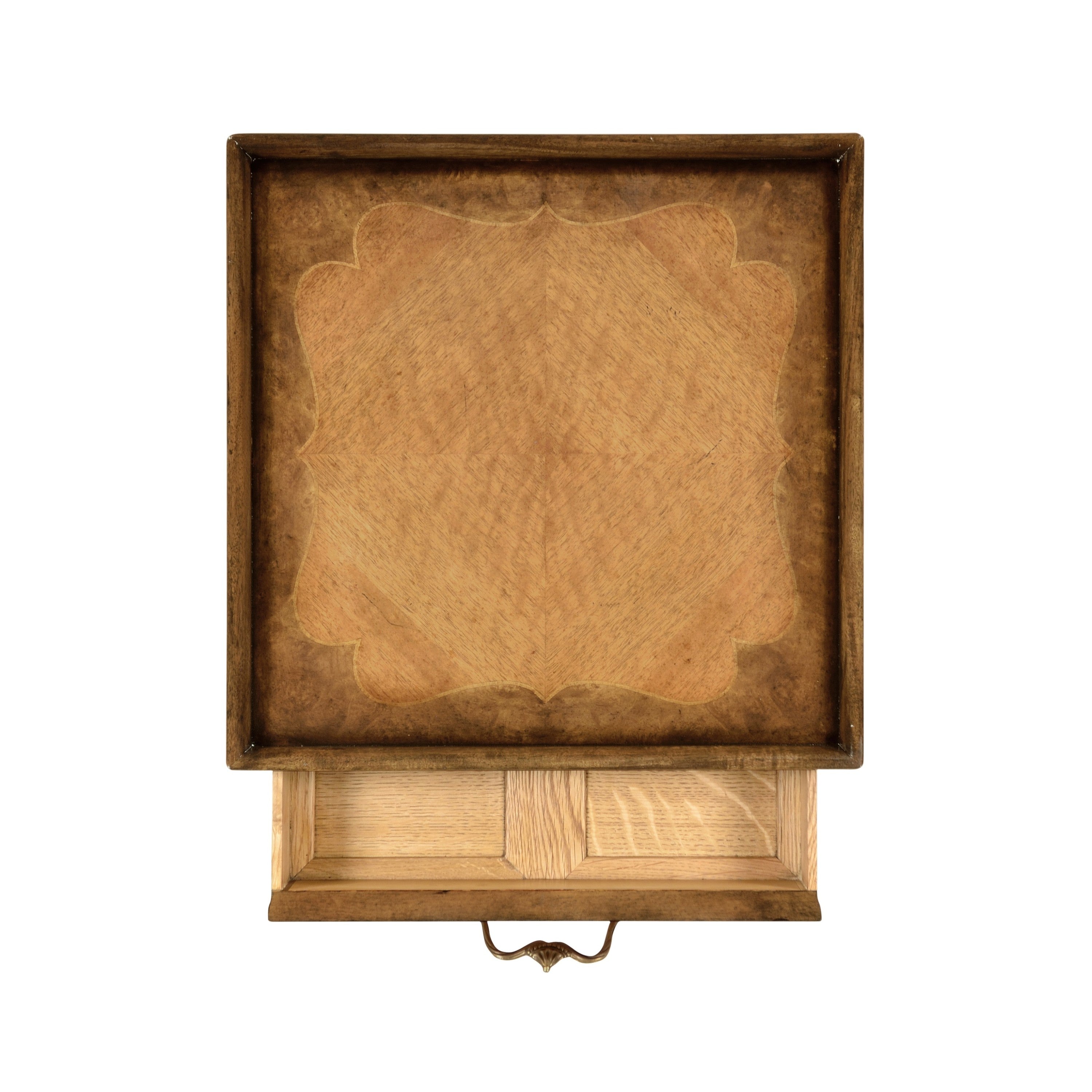 Jonathan Charles Tray Lamp Table Walnut And Satinwood ( 492560-SAM )