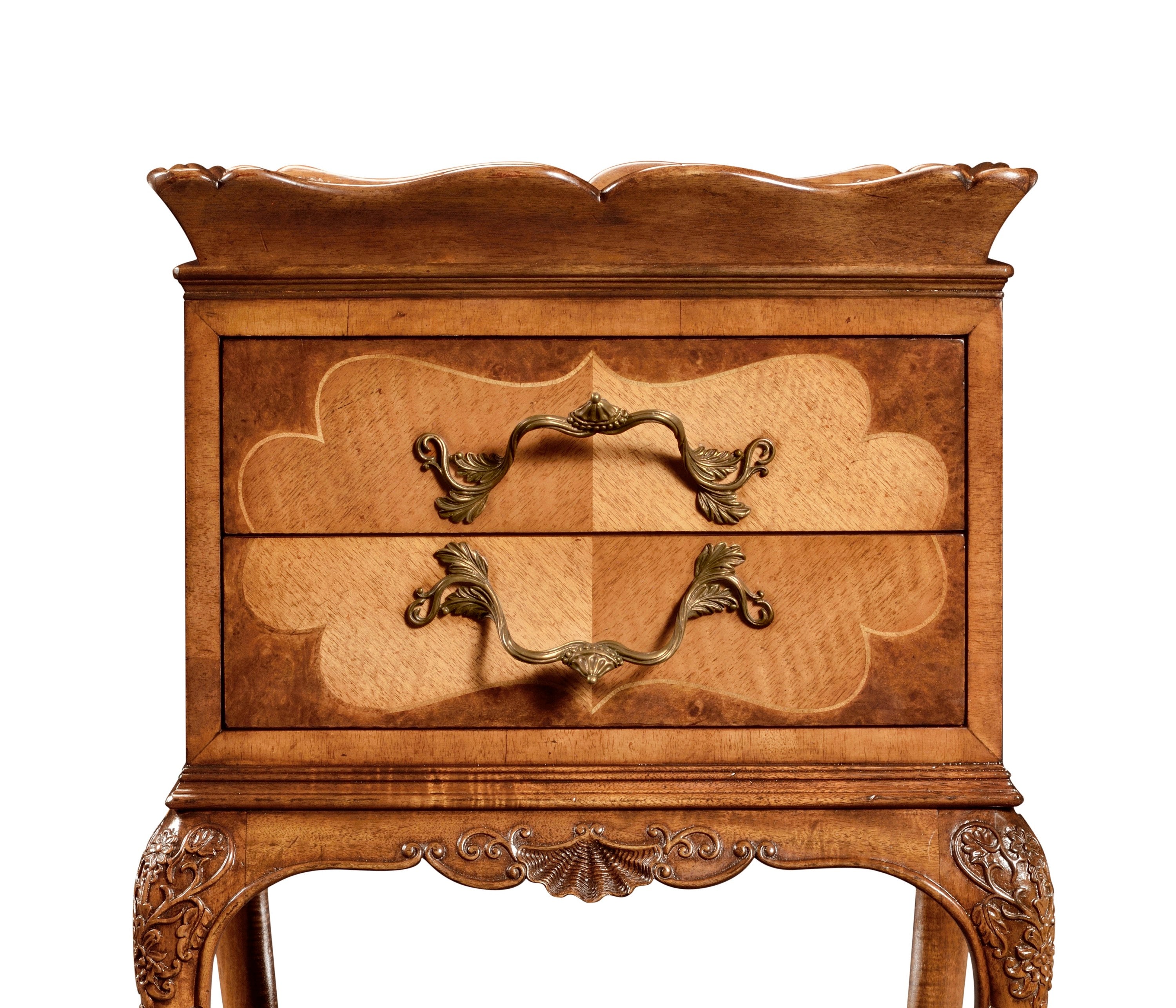 Jonathan Charles Tray Lamp Table Walnut And Satinwood ( 492560-SAM )