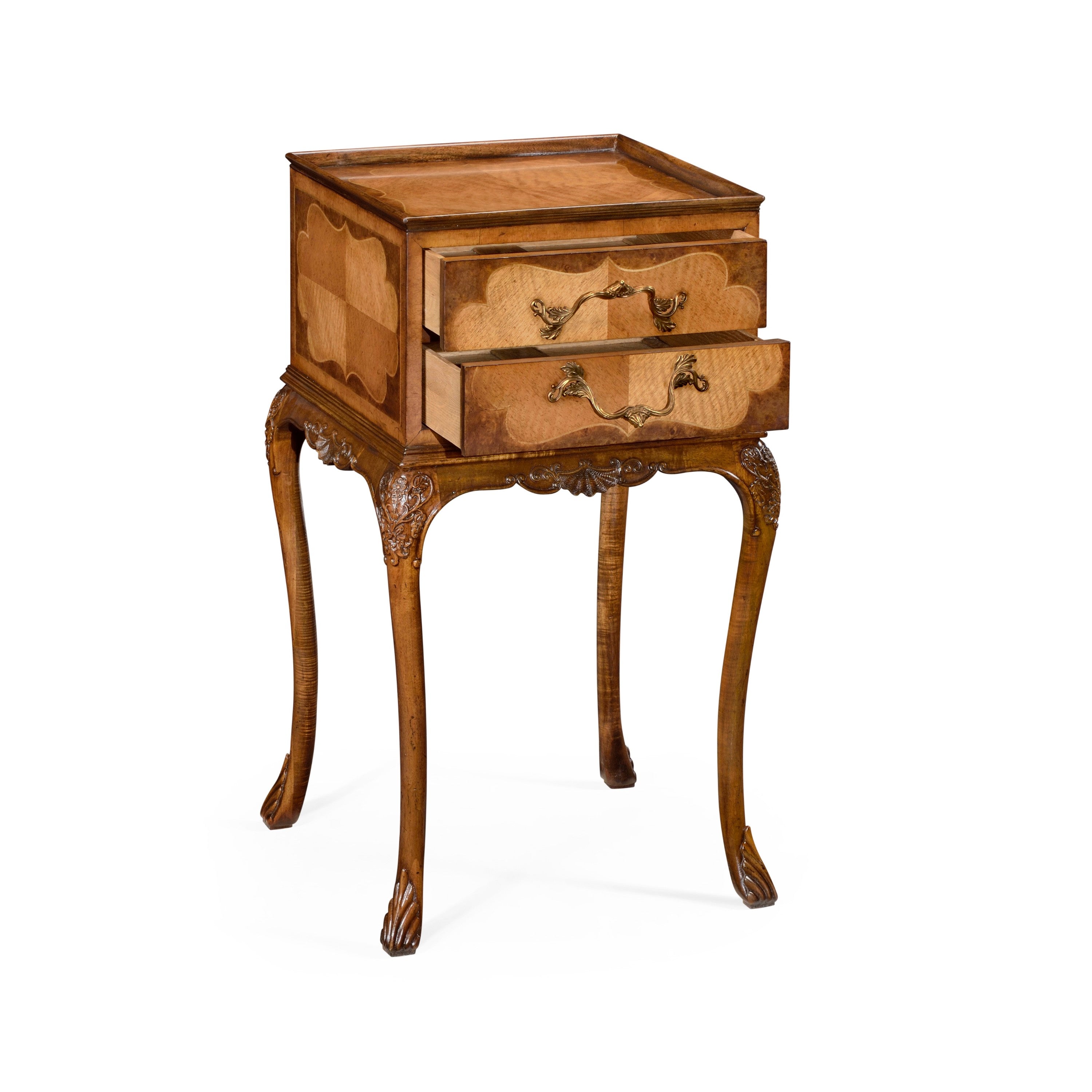 Jonathan Charles Tray Lamp Table Walnut And Satinwood ( 492560-SAM )