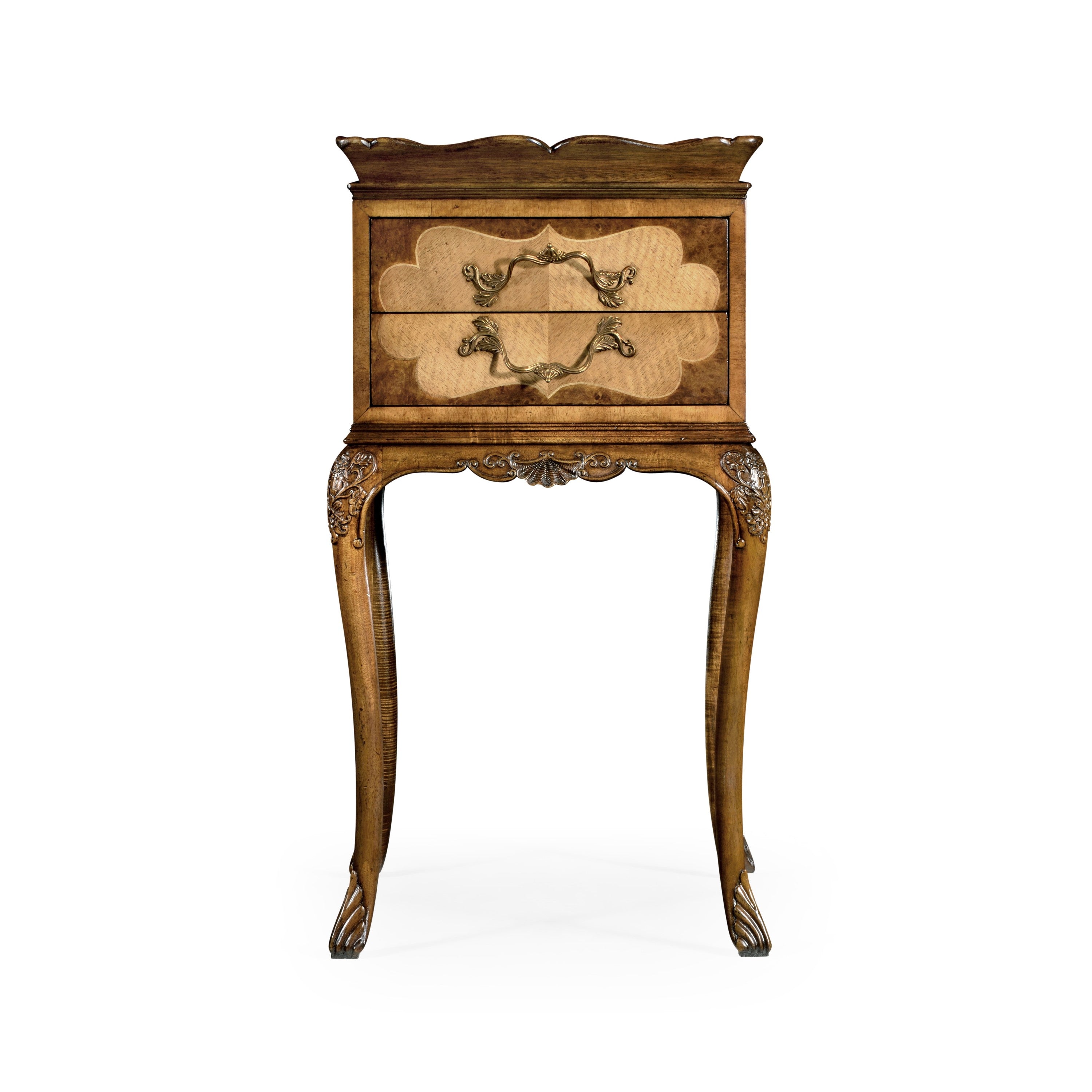 Jonathan Charles Tray Lamp Table Walnut And Satinwood ( 492560-SAM )