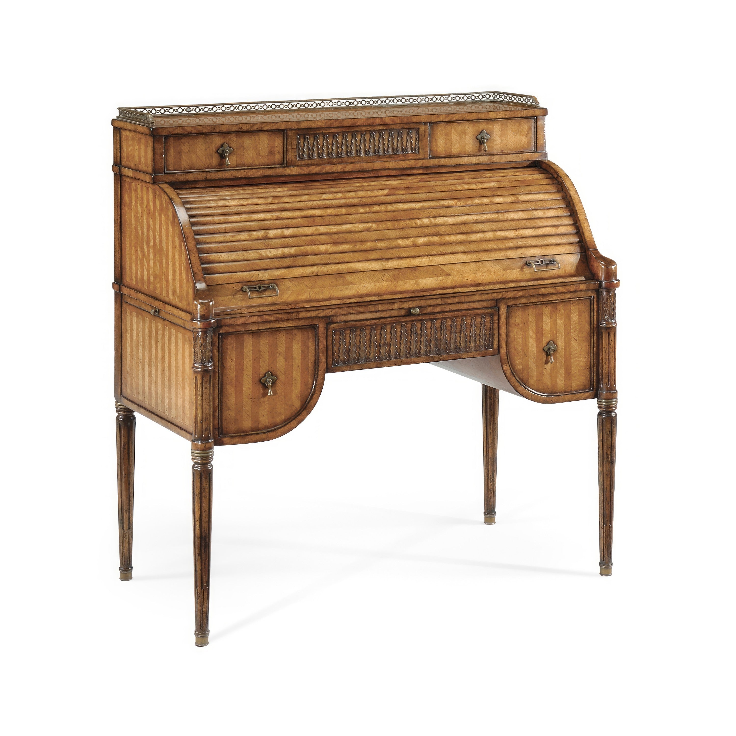 Jonathan Charles Satinwood Roll Top Desk ( 492419 )