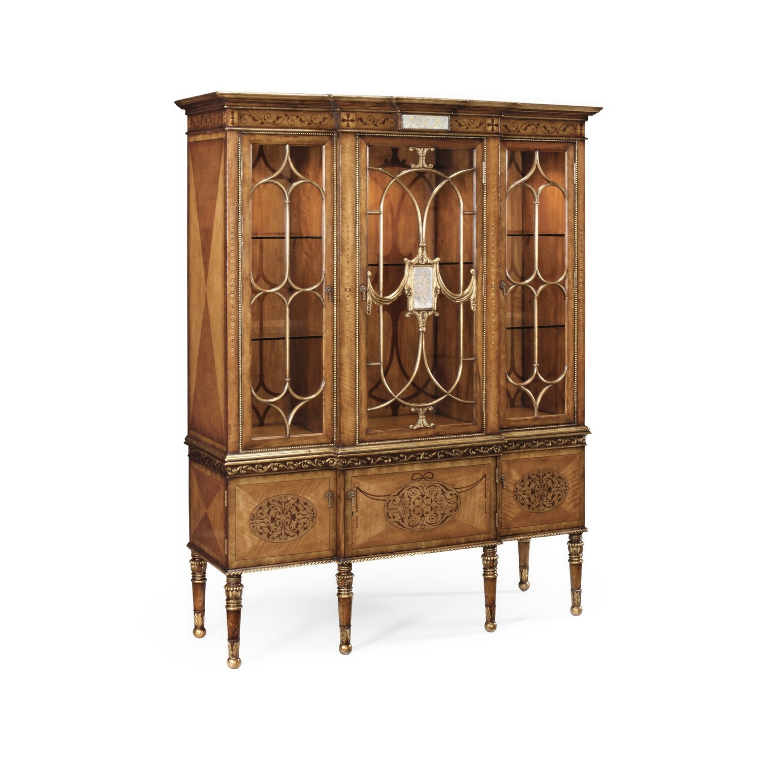Jonathan Charles Satinwood Display Cabinet ( 492437-SAM-GES )