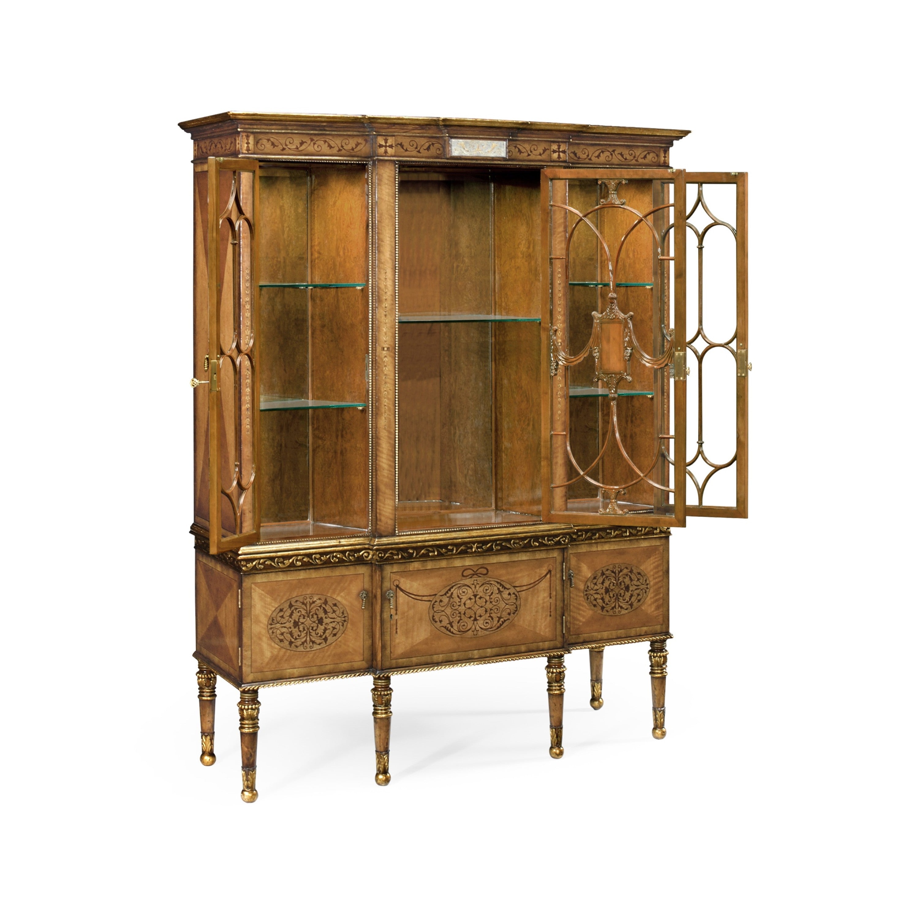 Jonathan Charles Satinwood Display Cabinet ( 492437-SAM-GES )