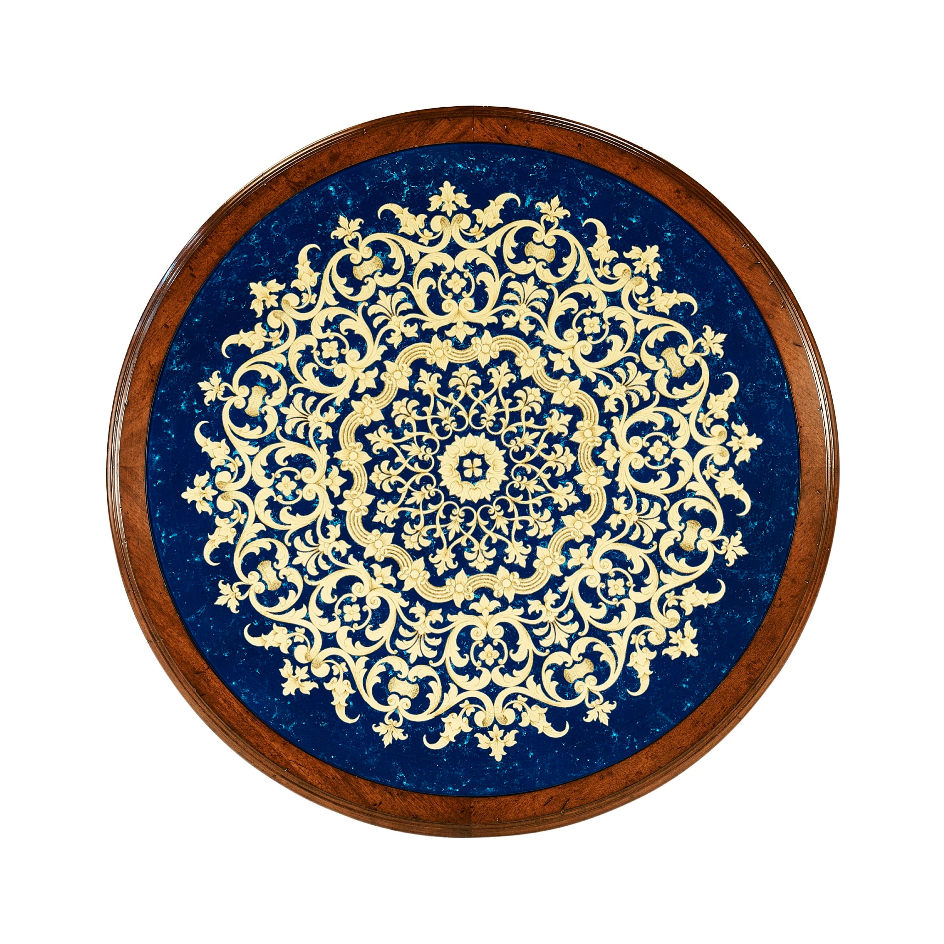 Jonathan Charles Lapis Blue Eglomise Side Table ( 492454-MAH-GEB )