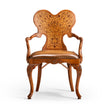 Jonathan Charles Seaweed Marquetry Armchair ( 492802-AC-WAL-L002 )