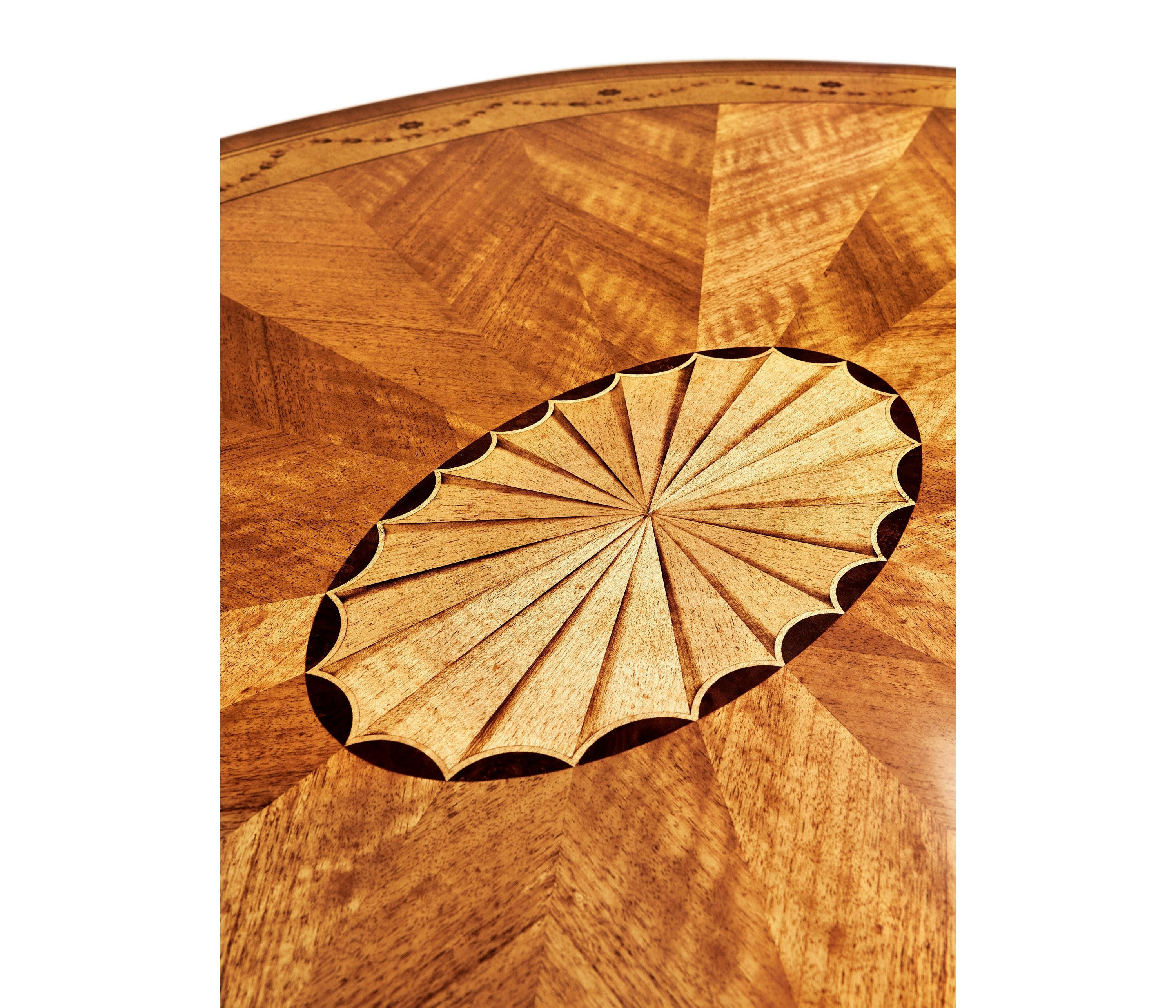 Jonathan Charles Sheraton Satinwood Oval Coffee Table ( 492661-SAL )