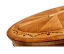 Jonathan Charles Sheraton Satinwood Oval Coffee Table ( 492661-SAL )