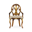 Jonathan Charles Sheraton Style Oval Back Arm Chair