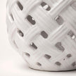 Mercana Forillon I Short White Glazed Lattice Pattern Vase Clearance