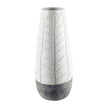 Mercana Harrier Large Gray Ceramic Dark Base White Vase Clearance