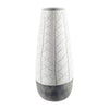 Mercana Harrier Large Gray Ceramic Dark Base White Vase Clearance