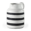 Mercana Harmon White w/ Charcoal Stripes Ceramic Jug